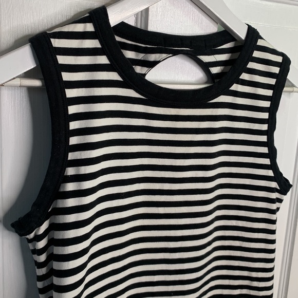 Kate Spade Striped Keyhole Bow Back White Top Tank W-079 Sz S - Picture 3 of 8
